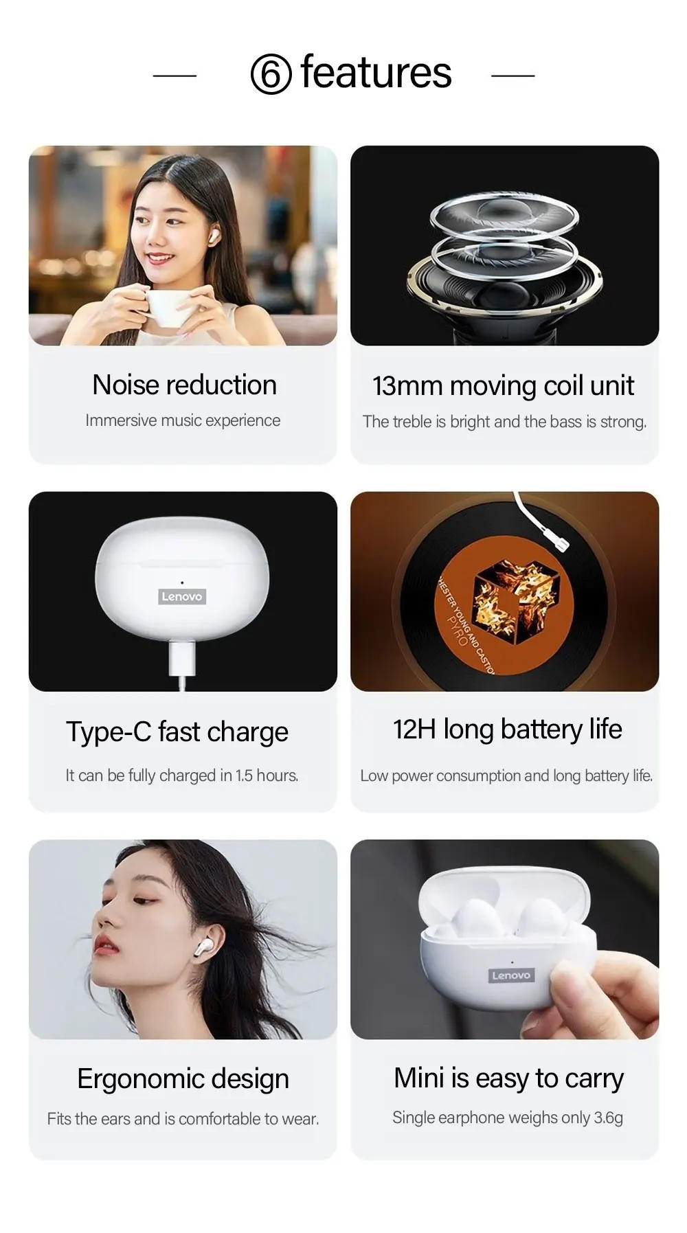 Description Picture 5 of itemIconic Brand LP5 TWS Bluetooth Earphone 9D Stereo HiFi Sports Waterproof Wireless Earbuds for iPhone 13 Iconic Brand Bluetooth Headphones