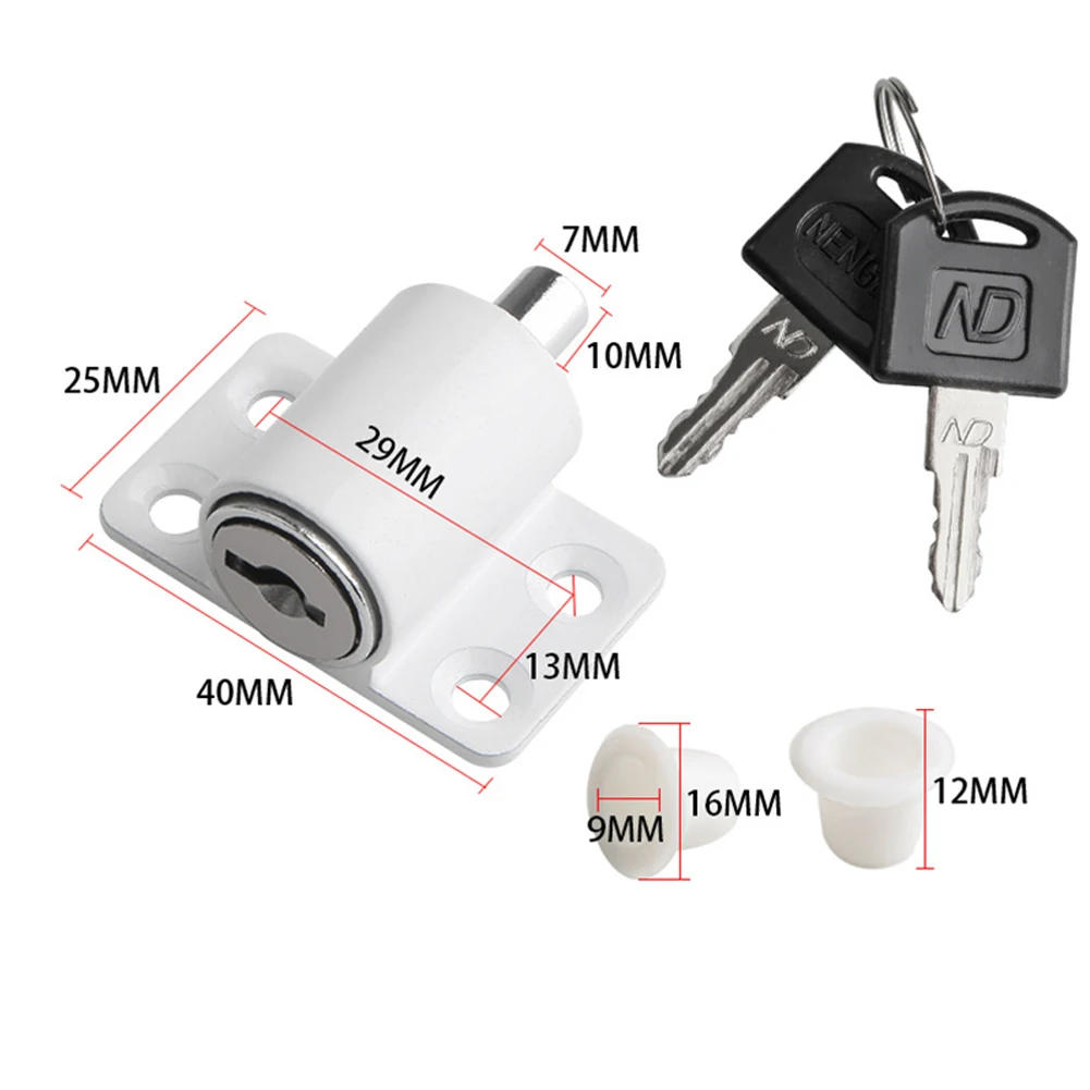 Description Picture 2 of item2 Keys 1 Set Sliding Door Window Locks with Baby Child Safety Protection Antitheft Aluminum Alloy Door Security Lock Catches