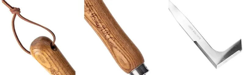 Description Picture 4 of itemEZARC Crack Weeder Crevice Weeding Tool 11.2" Stainless Steel Manual Weeder L-Shaped Puller Spatula Weeding Sickle