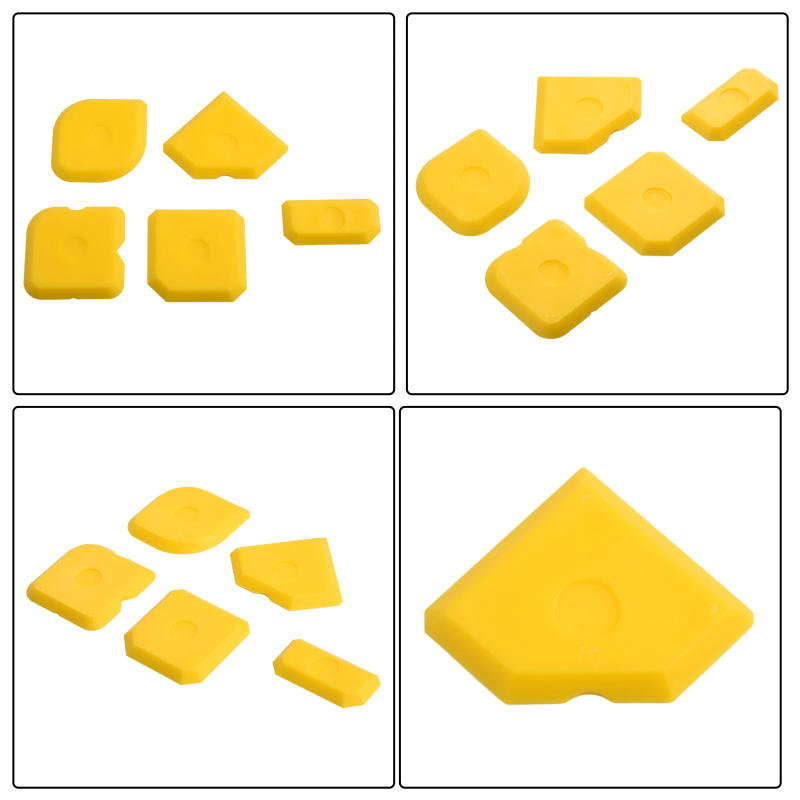 Description Picture 6 of itemCaulk Tools Applying Grout Scraper Tool 5× Divisible Plastic Scraper Rubber Sheet Sealing Sewing Tool Silicone Device