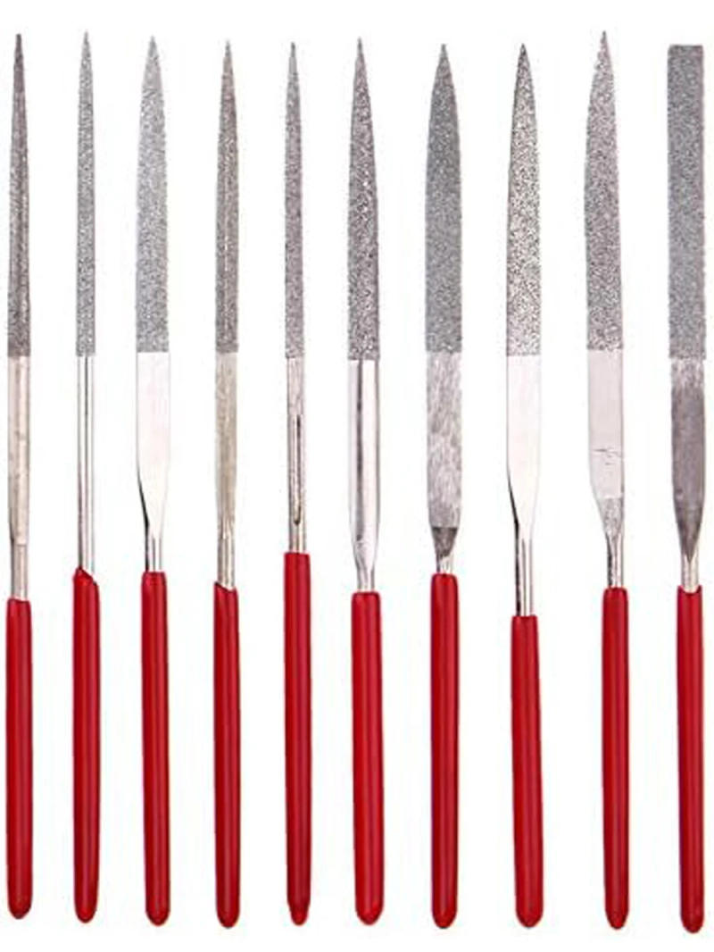 Description Picture 2 of item10Pcs Diamond Needle File Set For Jewelry Metal Wood Ceramic Glass Stone Craft Sharping Working Hand Carving Tool