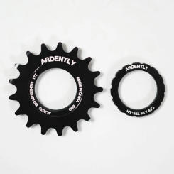 Ardently 13/14/15/16/17/18/19/20T Fixed Gear Bicycle Black Wheel Cogs Strengthen Sprocket & Lockring For 1 Speed Track Bike Hub
