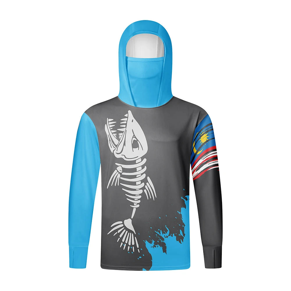 Description Picture 3 of itemFishing Hoodie Anti-UV Sunscreen Sun Protection Clothes Fishing Shirt Breathable mask Hooded Sportswear