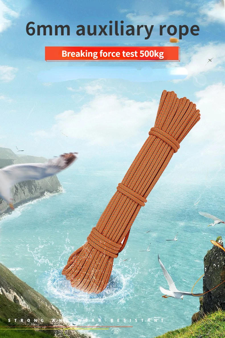 Description Picture 2 of itemOutdoor Paracord Rock Climbing Rope Accessories Cord 6mm Diameter High Strength Camping Hiking Rope Survival Tools