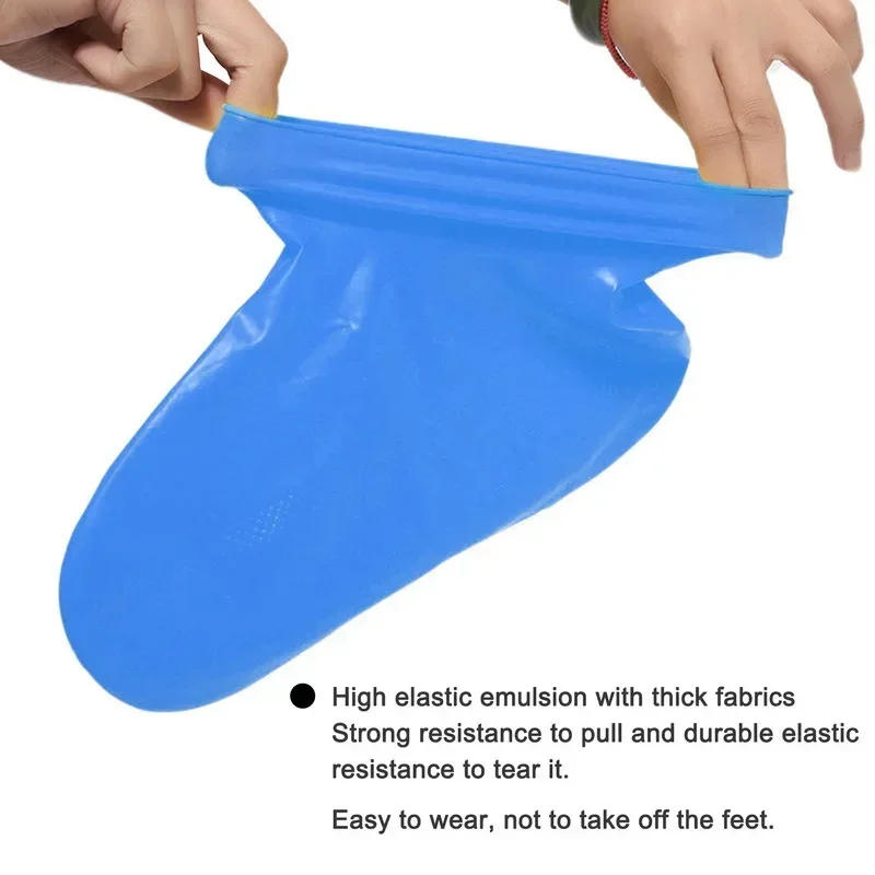 Description Picture 3 of itemOutdoor Waterproof Silicone Shoe Rubber Rain Boot Covers Cover Anti Rain Shoes Dustproof Boots for Rainy Days Protector Gear