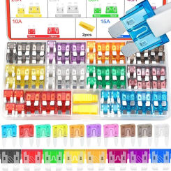 300/120Pcs Car Fuse Assortment Kit Car RV Truck Motorcycle Fuses Box Medium Standard Blade Fuse Insert Aluminum Pin Repair Parts