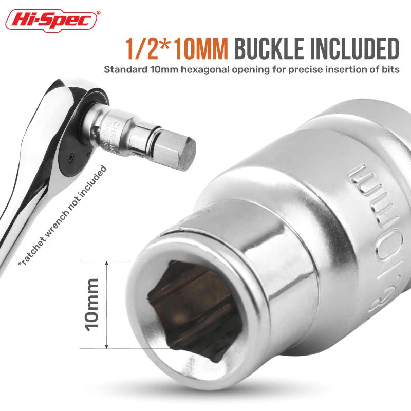 Description Picture 4 of itemHi-Spec Chromium Vanadium Steel Hexagon Socket Electric Wrench Special Hexagonal Socket Large H14-17-19-22-24 Screwdriver Set