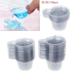 25/50/100pcs 40ML Plastic Disposable Cups Dispenser Silicone Resin Mold Kit For DIY Epoxy Resin Jewelry Making Tools Accessories