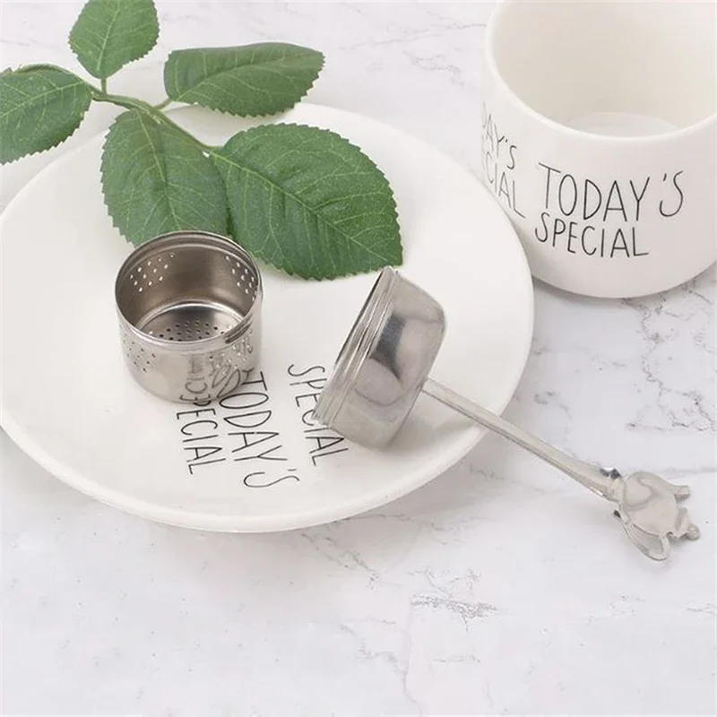 Description Picture 3 of item304 Stainless Steel Tea Filter Infusers Sphere Mesh Strainers for Loose Tea Leaf Spice Teapot Handle Tea Infusers Kitchen Gadget
