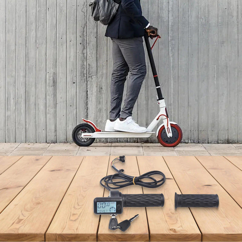 Description Picture 3 of item1pair E-BikeThrottle Grip Electric Scooter Throttle Grips LCD Display 36-60V E-Bike Accessories Bicycle Handlebar With Display