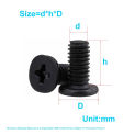 Black Large Flat Head Phillips Screws/Thin Edge Flat Head Screws M2M2.5M3M4