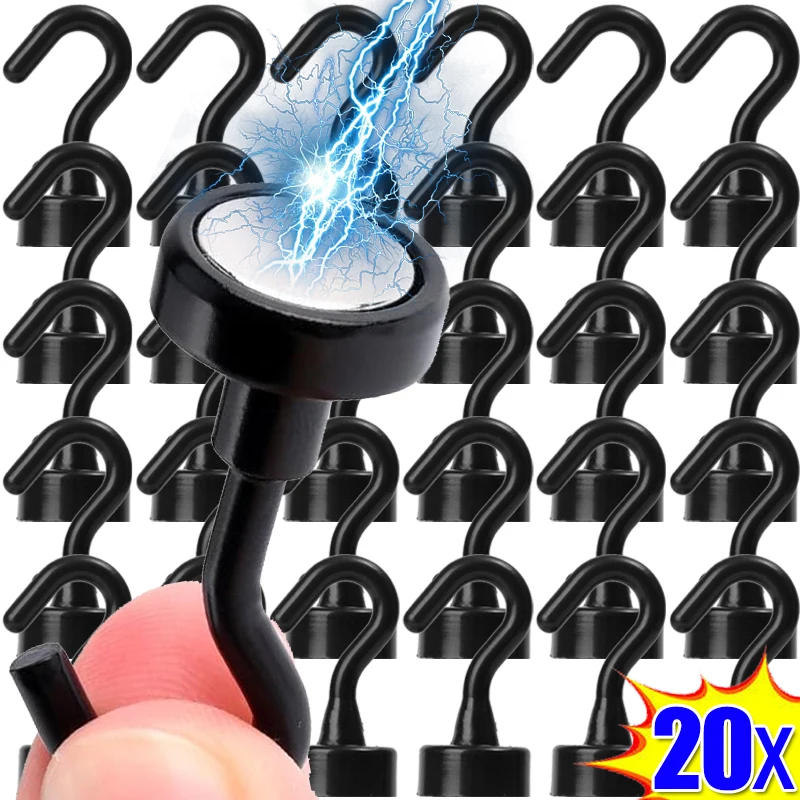 Description Picture 2 of itemStrong Magnetic Hooks for Fridge Wall-mounted Magnet Hook Multi-Purpose Keys Coat Hanging Hanger Kitchen Bathroom Organizer