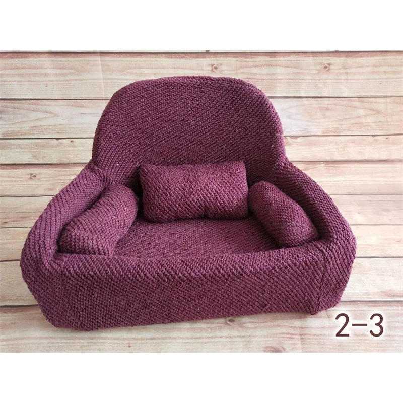 Description Picture 4 of itemMini Sofa Newborn Photography Props Chair Full Moon Baby Shooting Sofa Baby Taking Pictures Soft Small Seat Solid Color Sofa