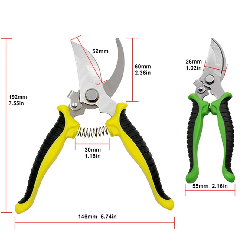 Description Picture 4 of item1Pcs Garden Scissors Professional Sharp Bypass Tree for Gardening Pruning Bonsai Edging Secateurs Agriculture Trimmer Hand Tools