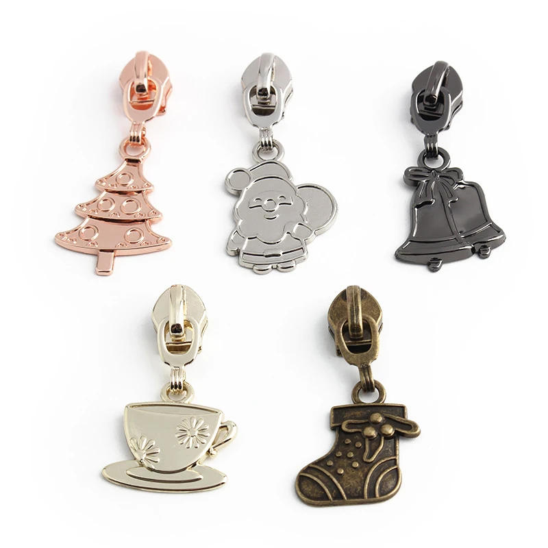 Description Picture 6 of item5# Nylon Christmas Shape Zipper Puller Sliders For Handbags Bags Jacket Decorative Zip Head Repair Kits DIY Sewing Accessories