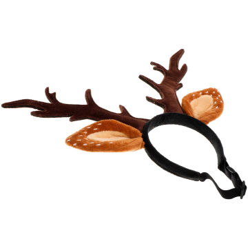 Puppy Ears Headband Cat Elk Antler Reindeer Hat Cap Christmas Headband Cat Dog Cat Pet Christmas Costume Outfits Headwear Size S