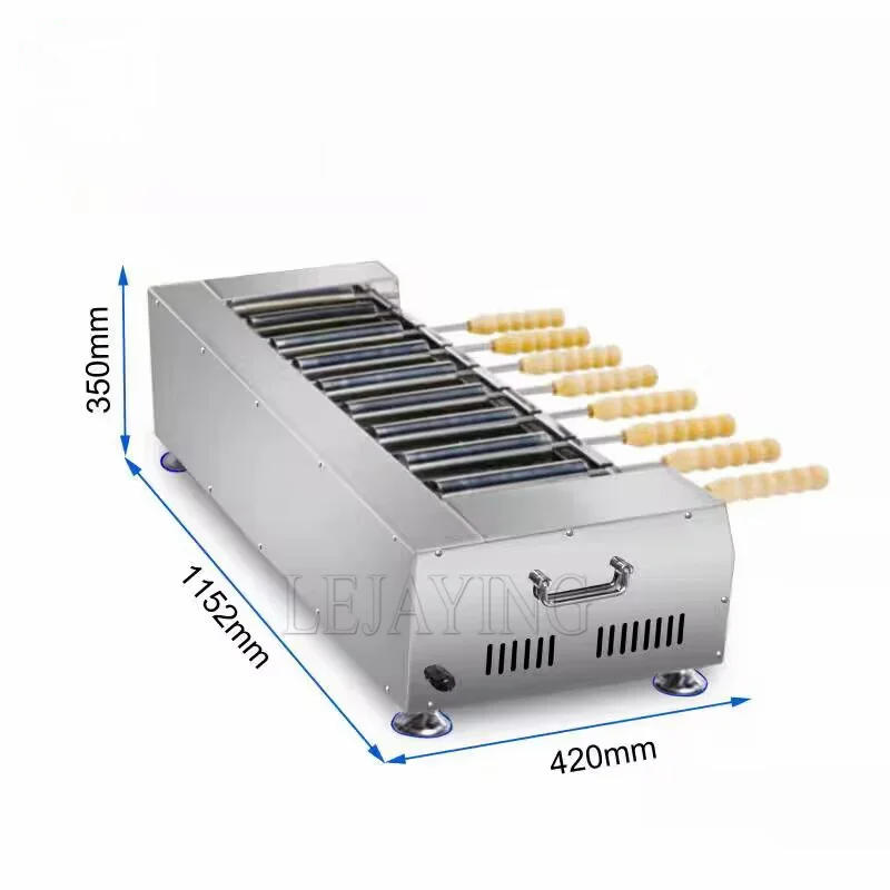 Description Picture 6 of itemChimney Bread Roll Baking Machine Ice Cream Bread Cone Maker Cake Baking Machine Kurtos Kalacs Oven with 8 Rollers