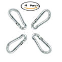 4pcs  Silver Spring Snap Hook Stainless Steel 304 Clip Keychain