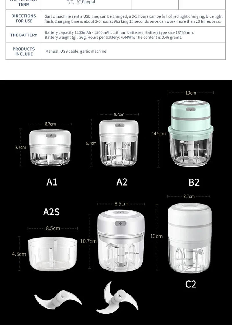 Description Picture 3 of itemMultifunctional Cooking Machine Automatic Household Meat Grinder Baby Supplementary Food Stirring Minced Garlic ﻿