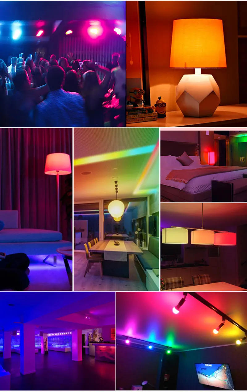 Description Picture 4 of itemE14/E122/B22 Smart Led Light Bulbs RGB CW Led Candle Lamp E14 Bulb Remote Dimmable Lamp Smart Chandelier Lighting Bulb New