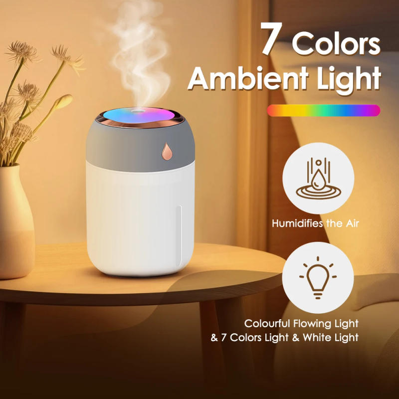 Description Picture 2 of itemHome Air Humidifier 330ml with Color Night Light -USB Portable Cold Mist Sprayer and Fragrance Oil Diffuser for Car Home Bedroom