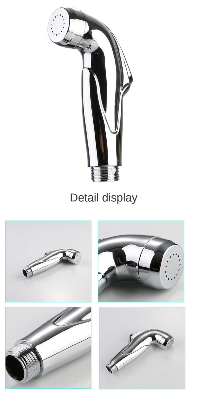 Description Picture 3 of item1/2PCS Toilet bidet Sprayer shower head silver plastic wc clean Handheld Bathroom accessories water hose spray wash Faucet anal