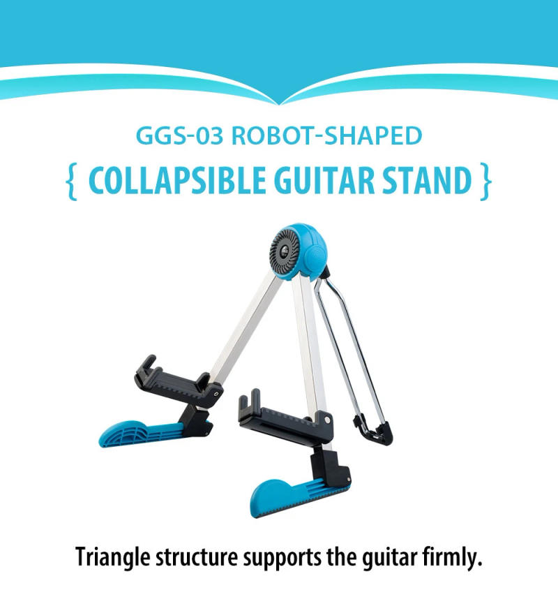 Description Picture 2 of itemJOYO Guitto Series GGS-03 Foldable Guitar Stand Floor Standing Holder for Acoustic Electric Guitar Ukulele Bass Violin Banjo