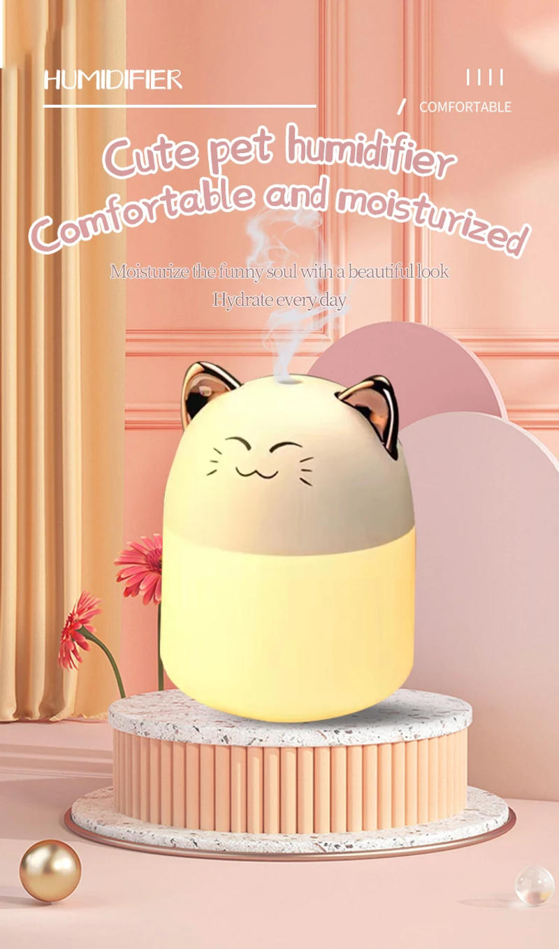 Description Picture 2 of itemCute Pet Humidifier Mini Office Desktop Air Conditioning Room Air Humidification Usb Small Household Heavy Fog Spray