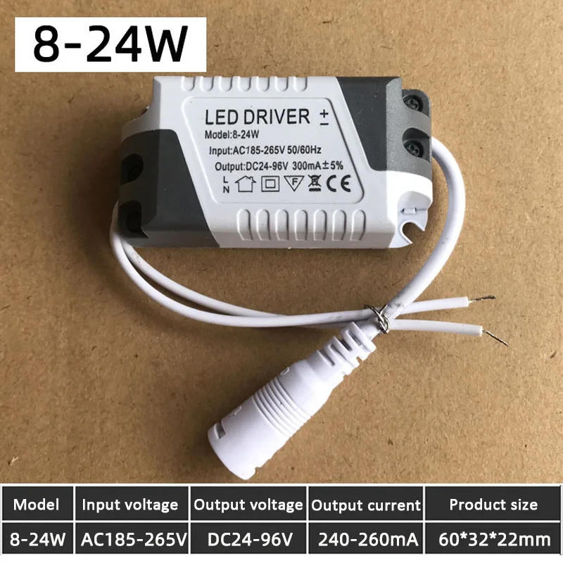 Description Picture 4 of itemLED Driver 280mA 8-24W AC 110V 220V to DC 24V Lighting Transformer Panel Ceilling Lamp LED Strip Power Supply Adapter
