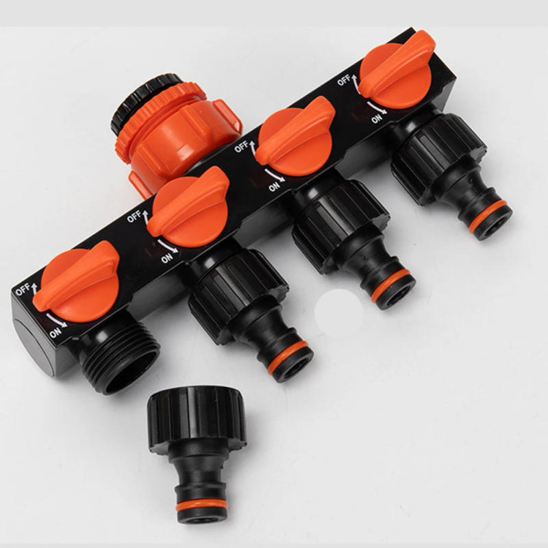 Description Picture 3 of itemGarden Hose Distributor Four-Way Faucet Water Pipe Distributor Independent Switch Hose Splitter Valve Connector Adapter  ï»¿