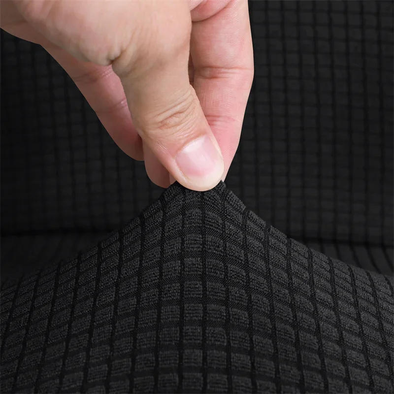 Description Picture 4 of item1PC Armless Chair Cover Polar Fleece Elastic Seat Slipcovers Curved Chair Covers for Home Hotel Wedding Chairs Solid Color