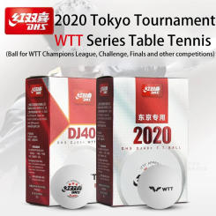 DHS DJ40+ WTT Ping Pong Balls 3 Stars 40+ ABS New Material Seamed Table Tennis Balls for WTT Competition ITTF Standard 6PCS/Box