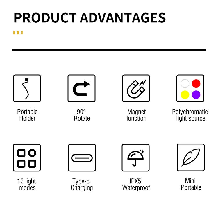 Description Picture 3 of itemFlashlight led rechargeable strong light mini flashlight, portable emergency lighting, flashlight