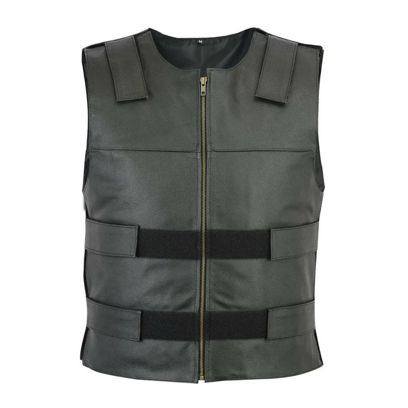 Description Picture 5 of itemComfy Fashion Leisure Men Waistcoat Winter Solid Spring Thicken Tops Autumn Vest Bikers Waist Coat Faux Leather