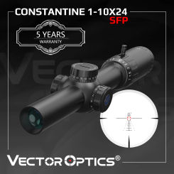 Vector Optics Constantine 1-10x24 SFP LPVO Riflescope 30mm Monotube With 11 Levels Illumination For Hunting,Sporting&Competition