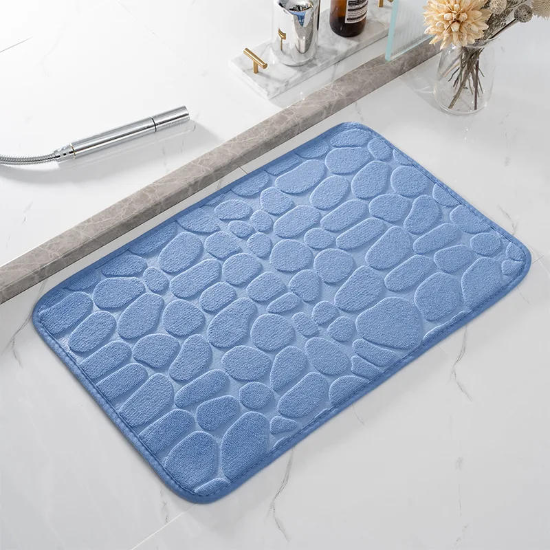 Description Picture 6 of itemCobblestone Embossed Bathroom Bath Mat Non-slip Carpets In Wash Basin Bathtub Side Floor Rug Shower Room Doormat Memory Foam Pad