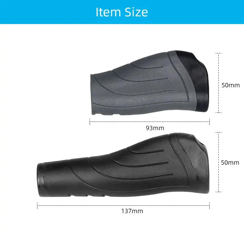 Description Picture 3 of itemDeemount Bicycle Grips Long Short 137mm 93mm Handlebar 22.2mm Rubber Casing Sheath Hand Rest Bar End Lock Swivel Handle P8 SP8