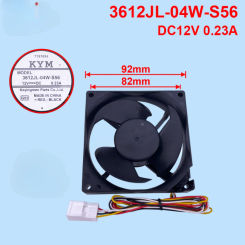 Freezer fan for Mitsubishi refrigerator DC fan 3612JL-04W-S56 DC12V