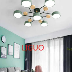 Living Room Lamp Restaurant Nordic Makaron Simple Modern Ceiling Creative Personality Bedroom LED Pendant