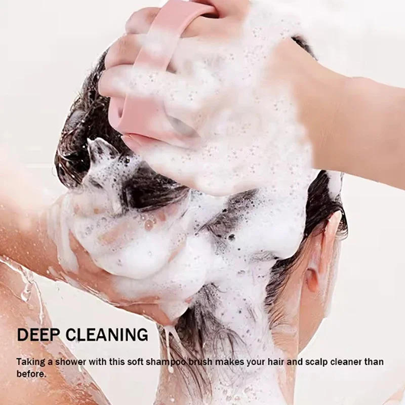 Description Picture 3 of itemScalp Scrubber Shampoo Brush Massager Clean Scalp Comb With Handle Hair Washing Brush Scalp Exfoliator Brush Head Scrubber Tools