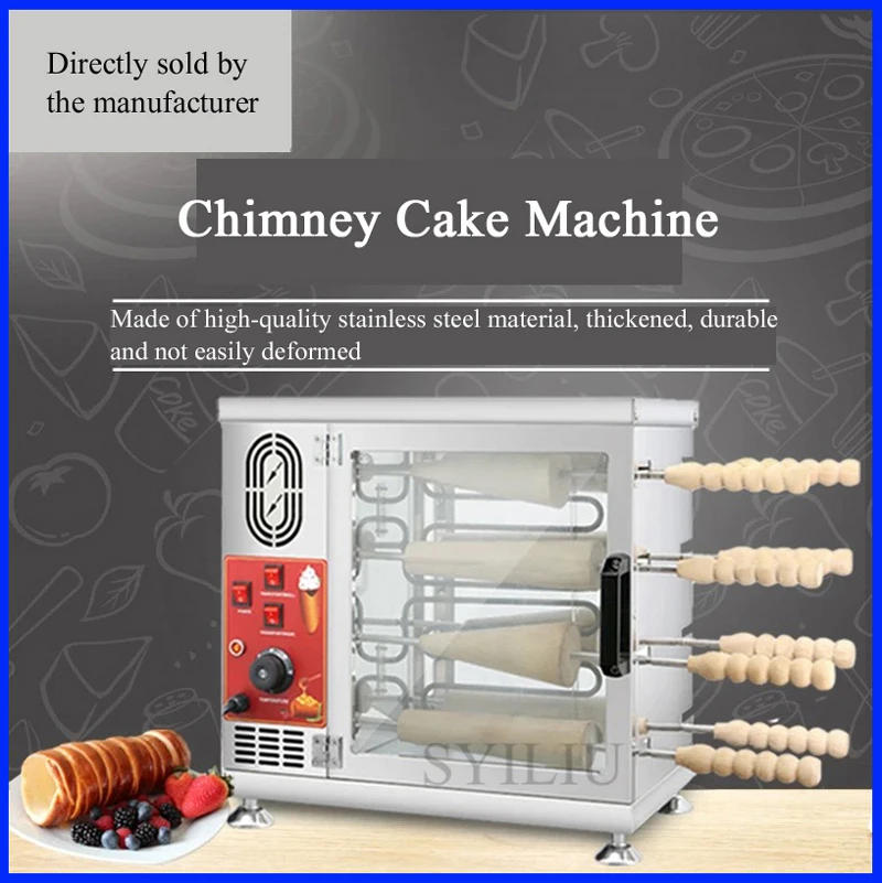 Description Picture 4 of itemStainless Steel Hungarian Chimney Cake Oven Kurtos Kalacs Waffle Maker Machine Donut Ice Cream Chimney Cakes Snack Equipment