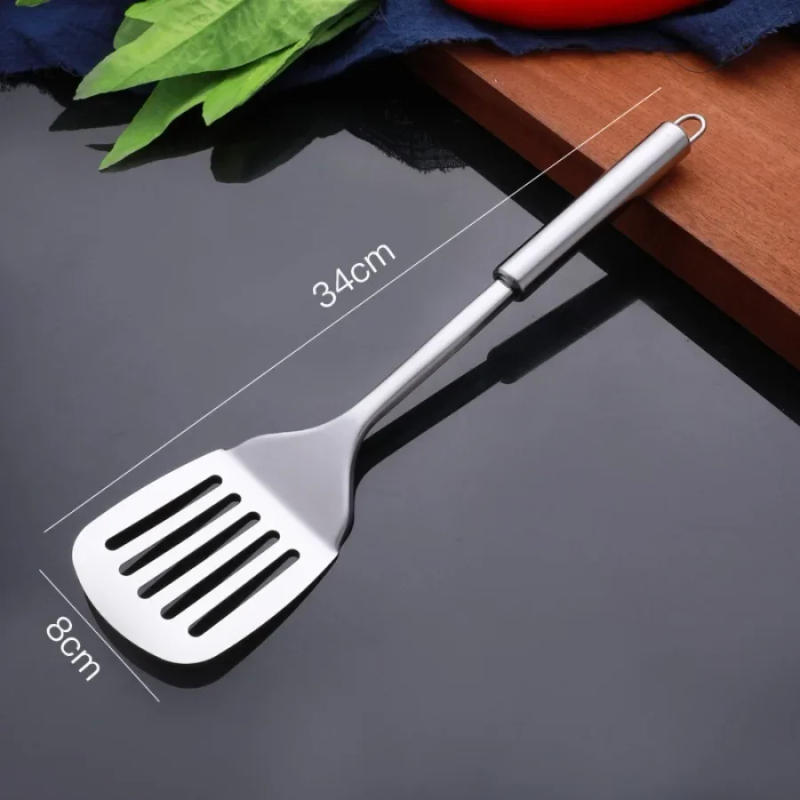 Description Picture 6 of item304 Stainless Steel Long Handle Wok Spatula Shovel Spoon Cooking Kitchen Tools Wok Ladle Skimmer Spoon Cooking Tools Utensil Set