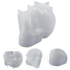 3 D Skull Mold High Temperature Epoxy Casting Premium Halloween Silica Gel Crafts Non-stick