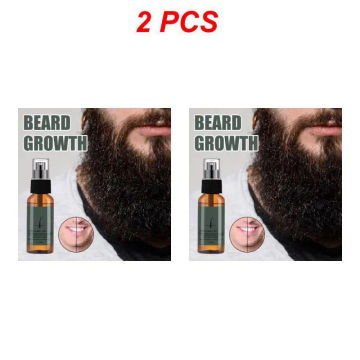 1/2PCS Men Beard Growth Spray Nourishing Moisturizing Beard Care Serum Roller Set Thick Beard Growth Enhancer Maintenance Hair