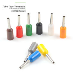 100pcs E6010 E6012 E6018 VE tube Terminals Insulated Ferrules Crimp Terminal Block Cord End Wire Connector For 6.0mm2 AWG10