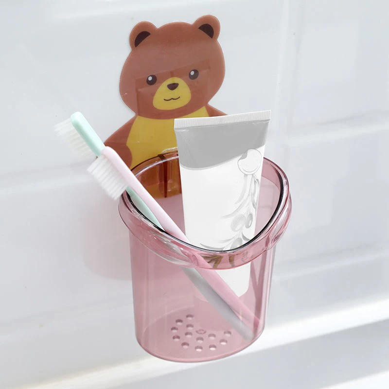 Description Picture 3 of itemHome Bathroom Accessories Set Toothbrush Holder Toothpaste Storage Rack Wall Mount Toothbrush Cup Rack Toothbrush Stand