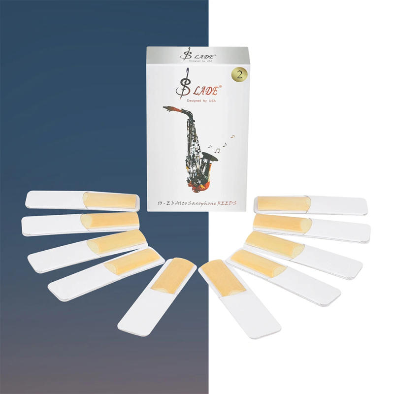Description Picture 3 of item10Pcs/Set Saxophone Reeds Alto/Tenor/Soprano Sax Clarinet Reed 2/2.5/3 Strength Reeds Woodwind Instrument Parts & Accessories