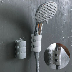 2/3pcs Suction Cup Brackets Removable Silicone Shower Head Holder Wall Mount Shower Head Storage Shelf Rack Bathroom Supplies