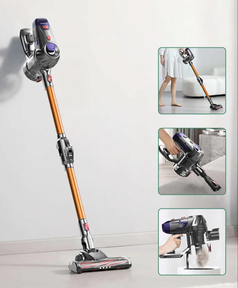 Description Picture 2 of itemwireless portable vacuum cleaner for home 2600mAh Removable battery electric broom carpet floor sofas mattresses dust cleaner