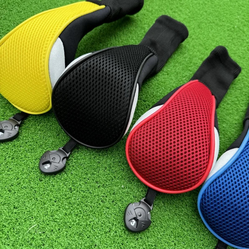 Description Picture 2 of item3pcs/pack Golf Hybrid Headcover Long Neck Hybrid Head Covers UT Golf Clubs Covers 3 Pieces Red Colour